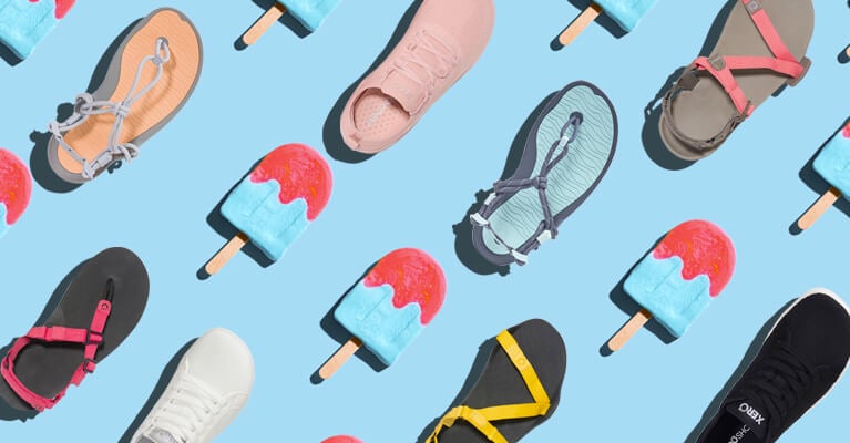 Collection of different summer style Xero Shoes