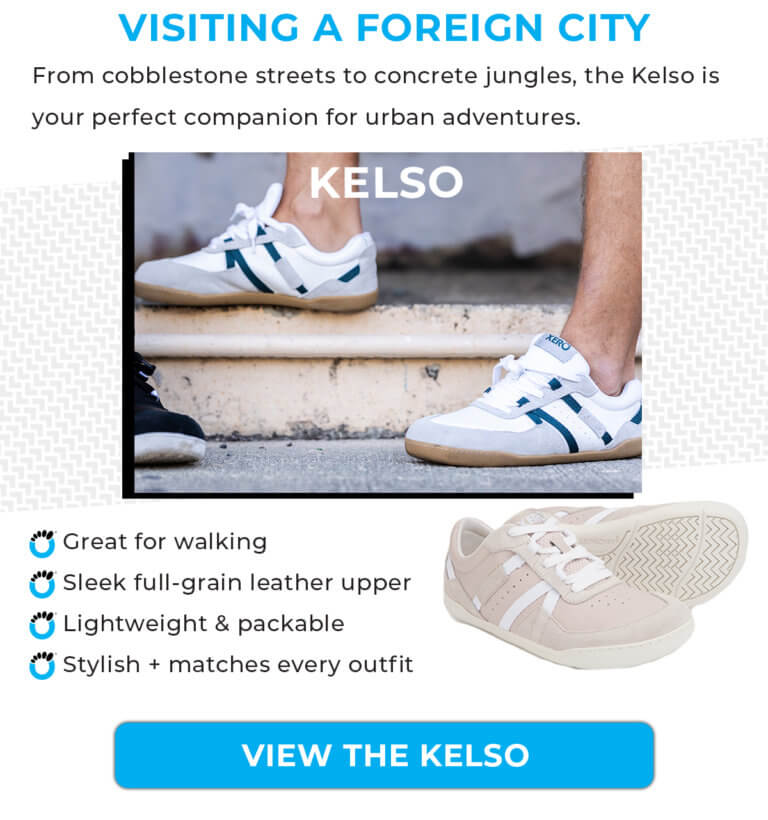 Visiting a foreign city Kelso From cobblestone streets to concrete jungles, the Kelso is your perfect companion for urban adventures. Great for walking Sleek full-grain leather upper Lightweight & packable Stylish + matches every outfit