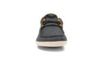 Kona women&#039;s asphalt gray beach-style slip-on shoe with white sole, front view