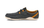 Kona women&#039;s asphalt gray beach-style slip-on shoe with white sole, left side view