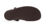 Aqua Cloud men's forest green and java brown sandals, sole view