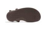 Aqua Cloud women's morel brown and coral pink sandals, sole view