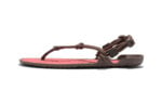 Aqua Cloud women's morel brown and coral pink sandals, side view