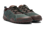 Aqua X men's forest green and java brown water shoes, angle view