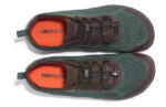 Aqua X men's forest green and java brown water shoes, top view