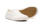 Dillon Canvas Slip-On women&#039;s white casual shoes, angle and sole views
