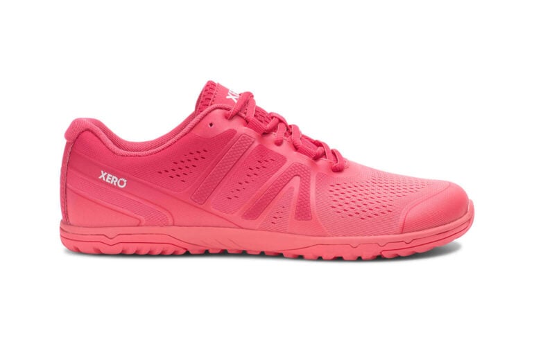 HFS II women's raspberry red athletic shoes, side view