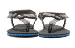 H-Trail men&#039;s gray and blue sandals, front view