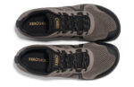 Mesa Trail II men&#039;s gray and black trail running shoes, top view