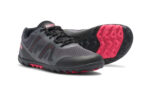 Mesa Trail II women&#039;s asphalt gray and raspberry pink trail running shoes, angle and sole views