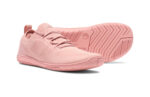 Nexus Knit women&#039;s pink sand athleisure shoes, angle and sole views