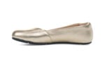 Phoenix Leather women's gold metallic dressy flats, side view