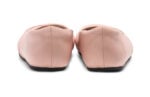 Phoenix Leather women's pink sand dressy flats, back view