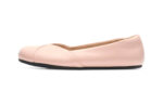 Phoenix Leather women's pink sand dressy flats, side view