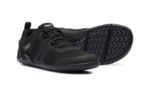 Prio Neo women&#039;s black athletic shoes, angle and sole views