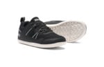 Prio youth black and white athletic shoes, angle and sole views