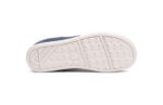 Prio youth navy blue and yellow athletic shoes, sole view