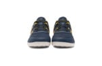 Prio youth navy blue and yellow athletic shoes, front view