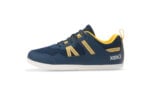 Prio youth navy blue and yellow athletic shoes, side view