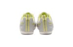 Prio youth light gray and yellow athletic shoes, back view