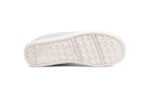Prio youth light gray and yellow athletic shoes, sole view