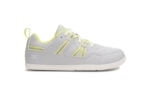Prio youth light gray and yellow athletic shoes, side view