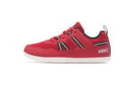 Prio youth red and black athletic shoes, side view