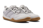 360 men's light gray workout shoes, angle view