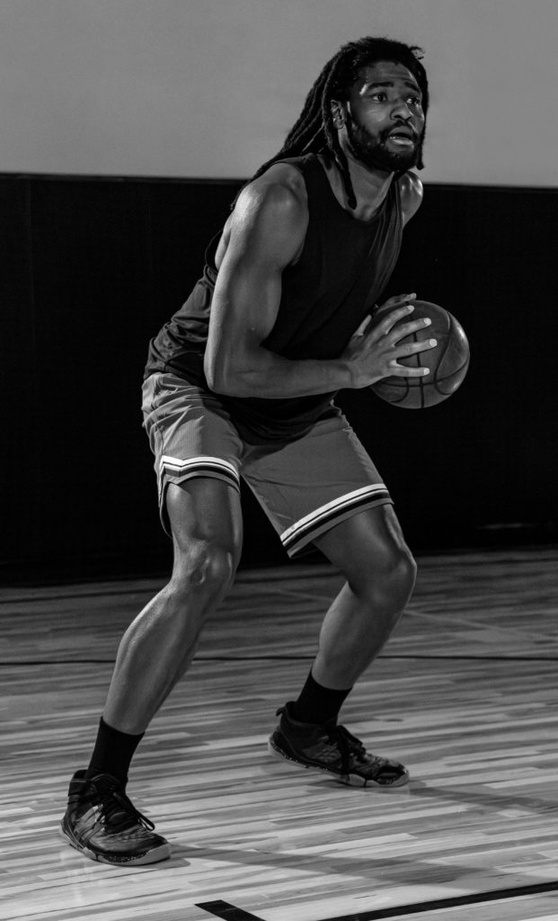 Isaiah Stewart running basketball drills in the X1 Mid