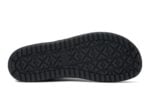 Denver II men’s black leather ankle boot, with black sole and lace-up front, bottom sole view