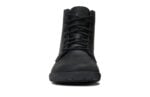 Denver II men’s black leather ankle boot, with black sole and lace-up front, front view
