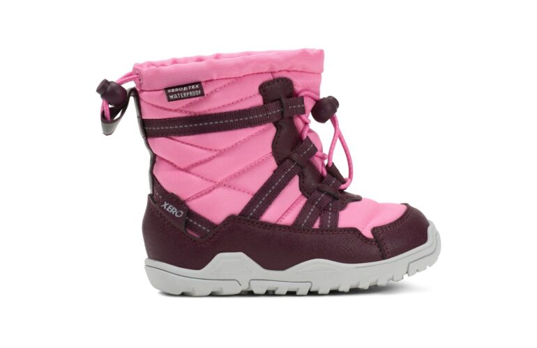 Alpine Pull On Little Kids’ pink and fig winter boot, right side view
